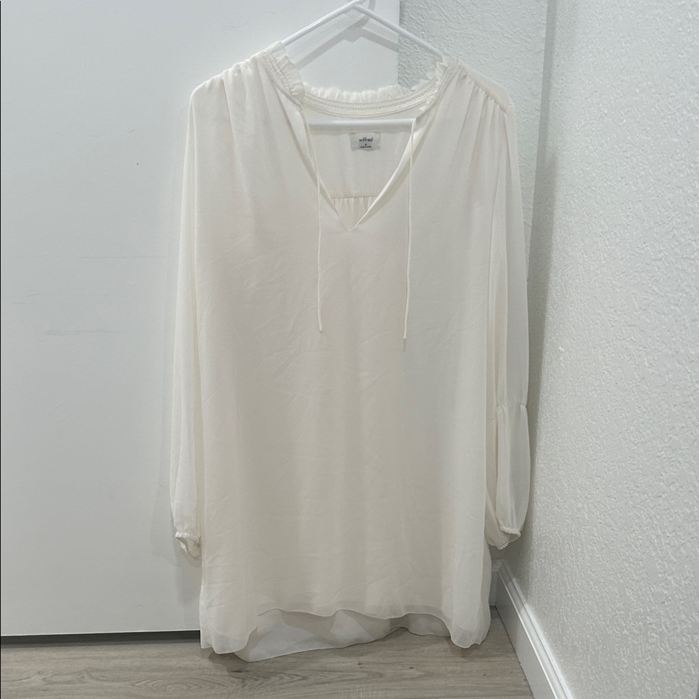 Wilfred Fae Women's Cottage Coquette Midi Dress size medium sheer